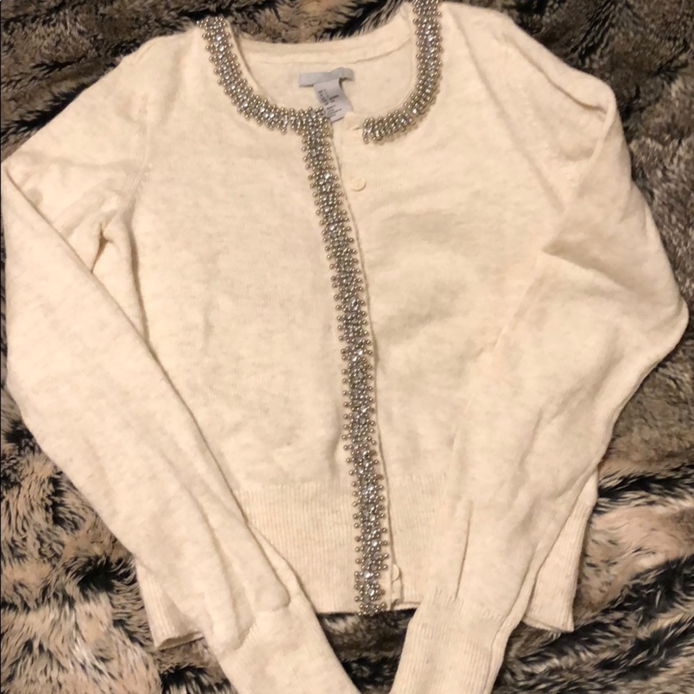 H&M Rhinestone Cardigan